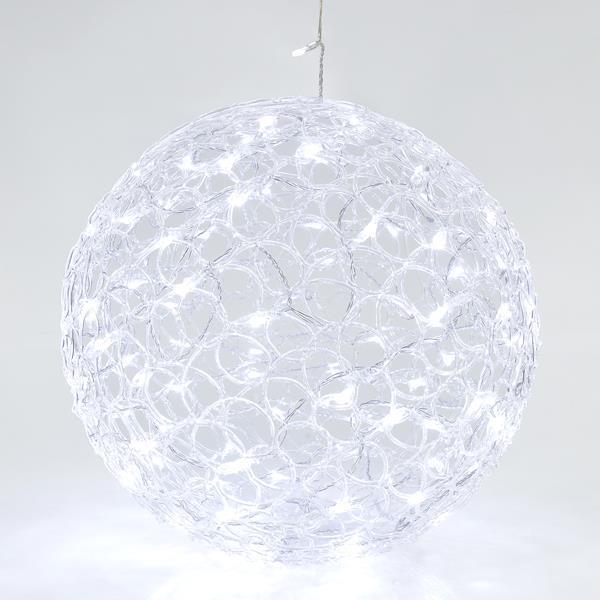 φωτακια χριστουγεννιατικα - Led Φωτιζόμενη Ακρυλική Μπάλα Με Ψυχρό Φωτισμό Και Μετασχηματιστή Ip44,25cm ΛΑΜΠΑΚΙΑ ΧΡΙΣΤΟΥΓΕΝΝΙΑΤΙΚΑ 