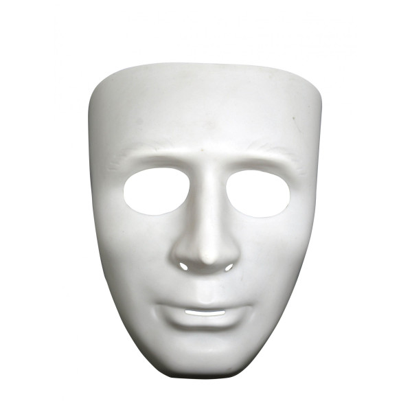 ΜΑΣΚΑ ΛΕΥΚΗ Ν 80498ΛΕΥ Αποκριάτικες Μάσκες Πλαστικές Απλές